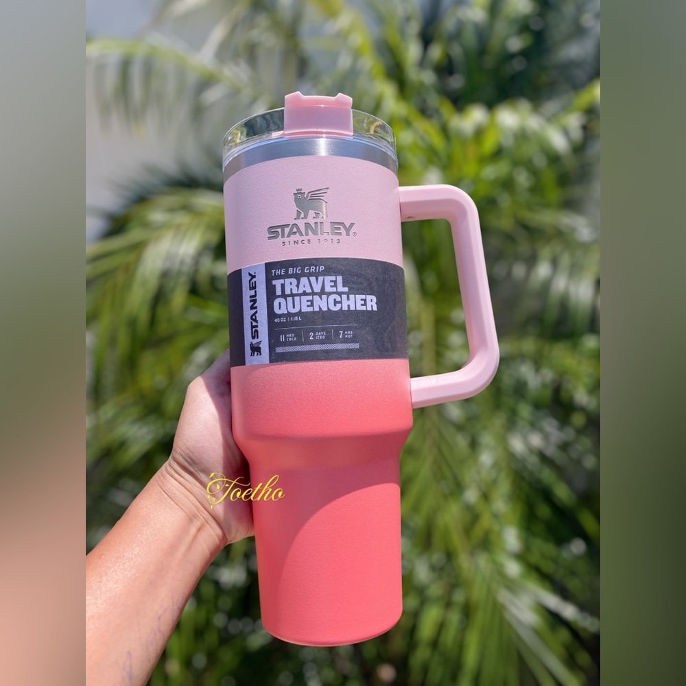 Stanley OG Petal Coral Ombré 40oz Quencher Tumbler